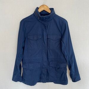 Lands’ End Size XS US 2-4 Chore Barn Coat Cotton Twill Pockets Hidden Hood